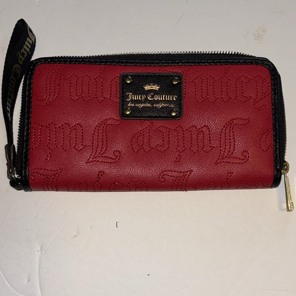 JUICY COUTURE RED AND BLACK WRISTLET WALLET SUPER CUTE ❤️🖤❤️ - Picture 1 of 10